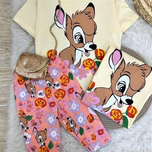 دو تیکه تیشرت شلوارک اهو گلدار زارا ترک کد 5940