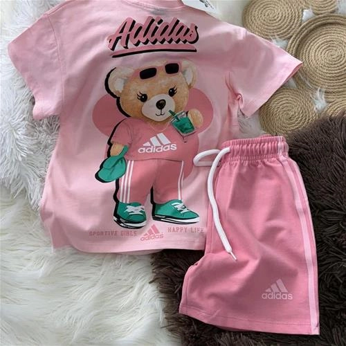 ست دوتیکه تدی ادیداسی پشت و رو طرحدار  ترک کد 19004