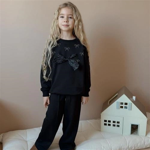 دوتیکه دورس شلوار پاپیون نگین دار ترک 5-14سال کد18834