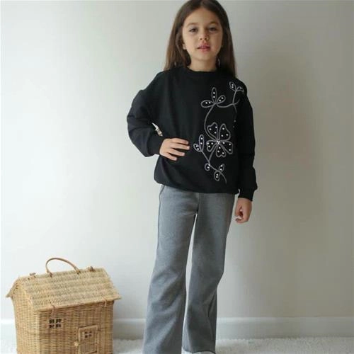 ست دوتیکه دورس شلوار فلاور نگین دار ترک کد 18911