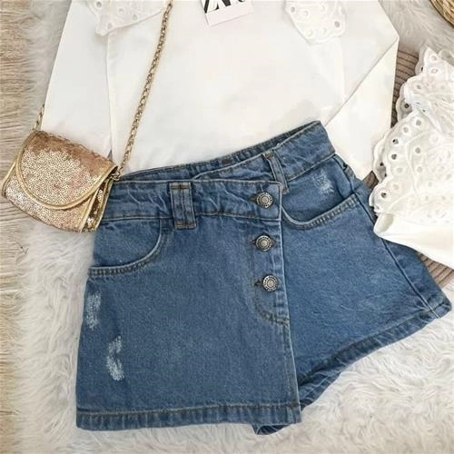 دامن شلوارکی جین زارا  6-14سال ترک کد 5590