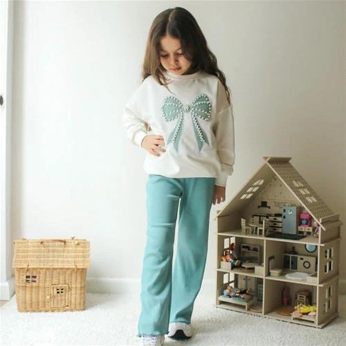 دوتیکه پاپیون مرواریدی ترک سبز کد 18937