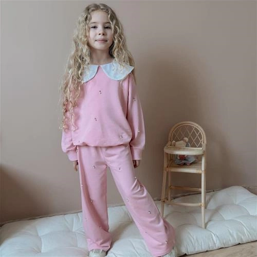 ست دوتیکه نگین دار یقه خرگوشی ترک کد 18935