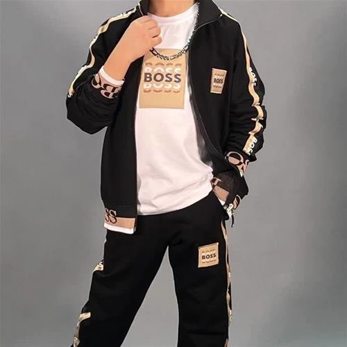 سه تیکه سویشرت شلوار سه نخ و بلوز باس ترک کد 18604