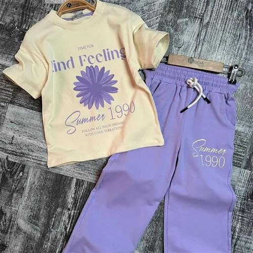 دو تیکه تیشرت شلوار kind در سه رنگ ترک کد 5685