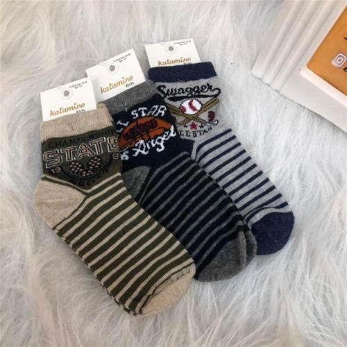 جوراب راه راه در سه رنگ پسرانه ترک کد 2637