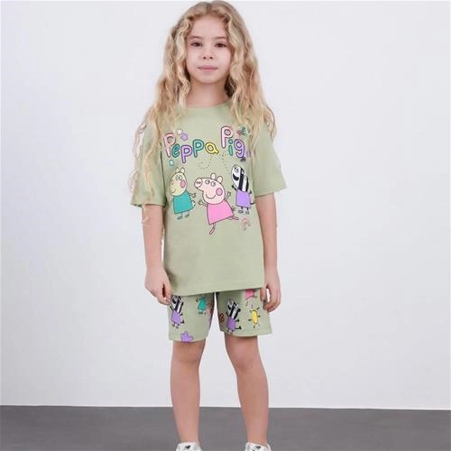 ست دوتیکه تیشرت شلوارک پپاپیگ ترک کد 18980