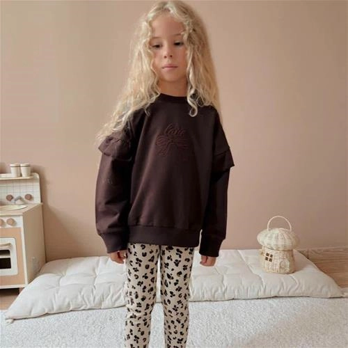 دوتیکه دورس استین چیندار سه نخ  و شلوار پلنگی  ترک کد  18341