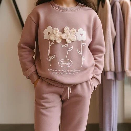 ست دو تیکه کرکدار گلدار برجسته ترک کد 18662