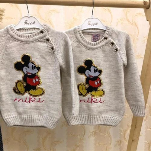 بلوز بافت میکی دخترانه ترک کد 2008