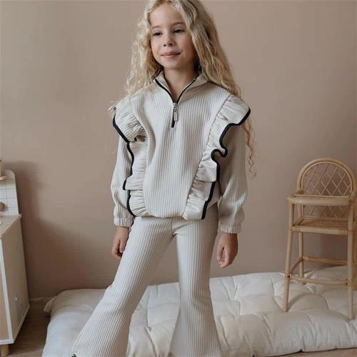 ست دوتیکه کرکدار چین دار کبریتی ترک 4-12سال کد 18561