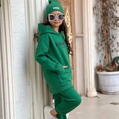 سه تیکه هودی شلوار کلاه کرکدار ترک  4-16سال کد 10241