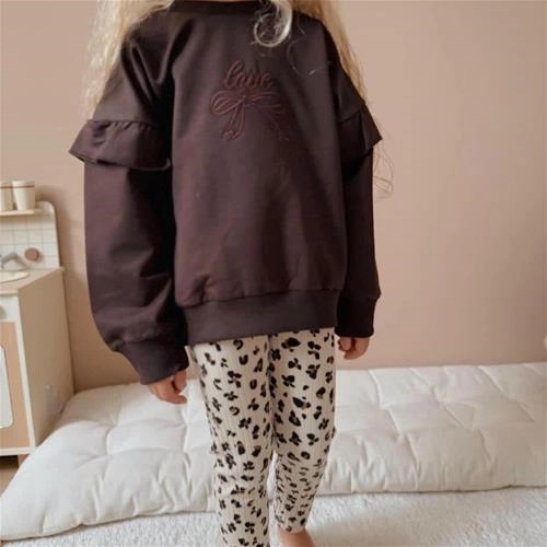 دوتیکه دورس استین چیندار سه نخ  و شلوار پلنگی  ترک کد  18341