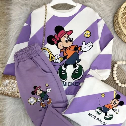 تکرار دو تیکه دورس شلوار میکی تنیس پشت و رو طرحدار   زارا ترک کد 10167