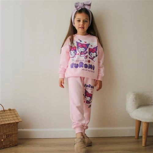 ست دوتیکه دورس سه نخ و شلوار کرومی پشت و رو طرحدار ترک کد 18397