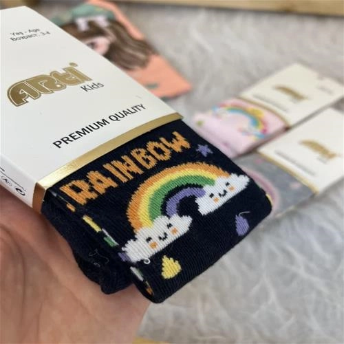 جوراب شلواری رنگین کمان ترک کد4323