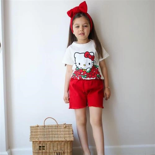 تیشرت کیتی و شلوارک جین ترک کد کد 18212