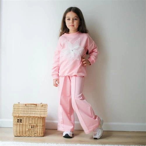 دوتیکه دورس شلوار  گل برجسته ملیح ترک کد 18863