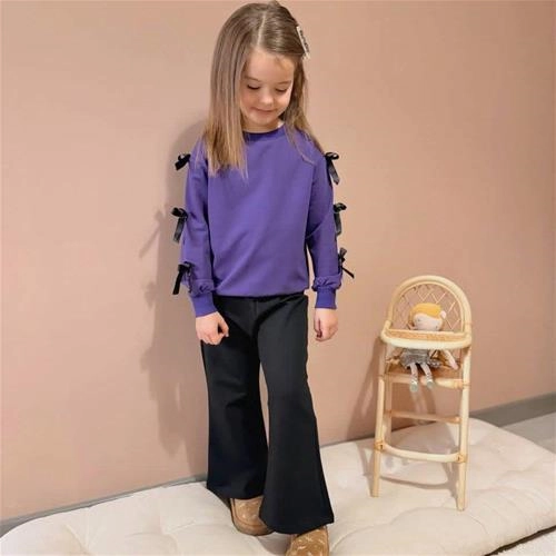 دوتیکه بنفش پاپیون دار ترک 3-12سال کد 18950