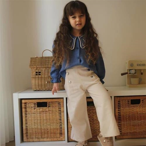 ست دو تیکه یقه گلدوزی ترک 3تا10سال کد 17971