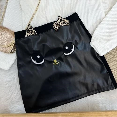 دامن تکی چرم طرح پیشی ترک کد 5457