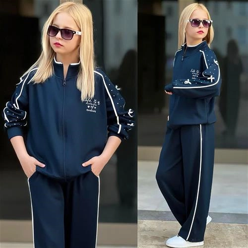 دوتیکه سویشرت شلوار جدید 4-15سال ترک کد 18909