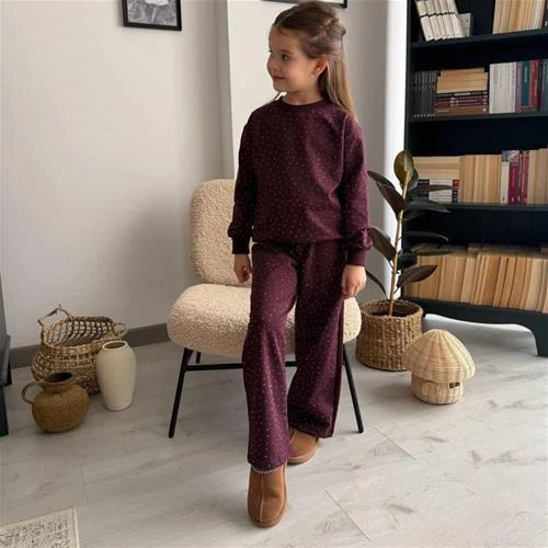 ست دوتیکه دورس شلوار فول نگین ترک 3-12سال کد 18962