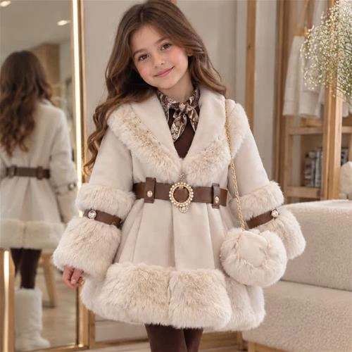 پالتو استردار  خز ترک و کیف 2-8سال کد 5767