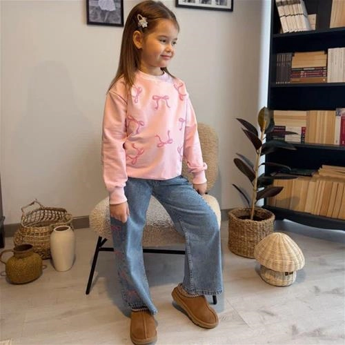 ست مجلسی دو تیکه دورس شلوار جین پاپیون ترک کد 18914